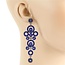 Less Is More Chandelier Earrings - Royal Blue