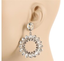 Perfect One Crystal Earrings - Silver