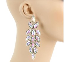 Wonderful World Chandelier Earrings - Silver Iridescent
