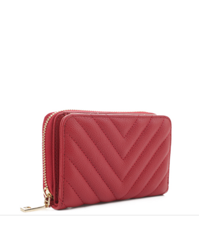 Speed It Up Quilted Wallet - Red
