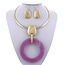 Keep Smiling Necklace Set- Lavender