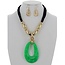 Not So Solemn Necklace Set- Green