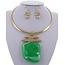 Can't Focus Necklace Set- Green