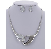Primrose Necklace Set - Silver