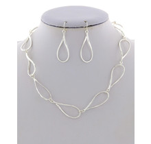 With Class Necklace Set -Silver