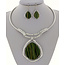 Something New Necklace Set - Silver/Green