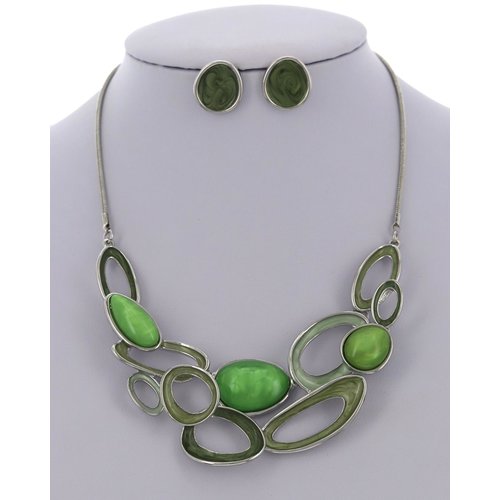 Better Days Necklace Set - Green Better Days Necklace Set - Green