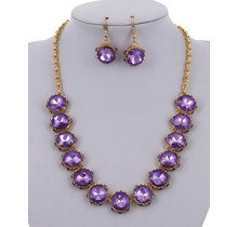 Out There Necklace  Set - Purple