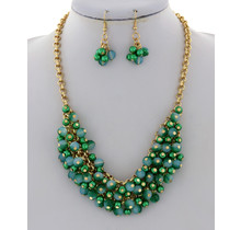 Oh Happy One Necklace Set - Green