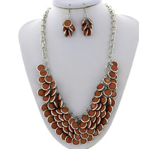 Nutty One Necklace Set - Brown