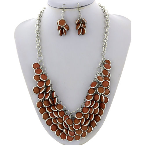 Nutty One Necklace Set - Brown Nutty One Necklace Set - Brown