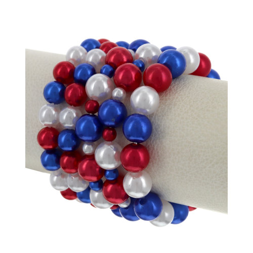 Celebration 5 Piece Bracelet Set - Red/White/Blue Celebration 5 Piece Bracelet Set - Red/White/Blue