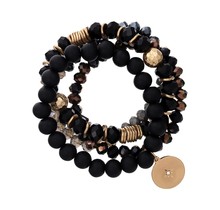 Why Not 4 Piece Bracelet Set - Black/Grey