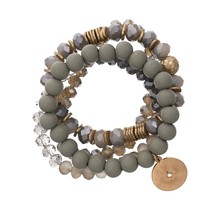 Why Not 4 Piece Bracelet Set - Grey