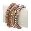 Pinch Hit 5 Piece Bracelet Set - Taupe