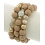 Sunset 3 Piece Bracelet Set - Taupe