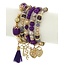 Hang Around 5 Piece Bracelet Set - Purple