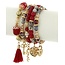 Hang Around 5 Piece Bracelet Set - Red