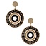 Inner Circle Drop Earrings - Black