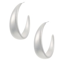 At Once Hoops - Matte Silver
