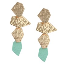 Totally Abstract Drop Earrings -Mint