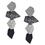Totally Abstract Drop Earrings -  Pewter