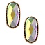 Amazing Gem Knob Earring - Gold Iridescent