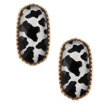 Amazing Gem Knob Earring - Cow