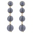 Four Times Drop Earrings- Grey