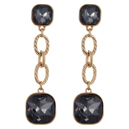 All Lined Up Drop Earrings- Black Diamond All Lined Up Drop Earrings- Black Diamond