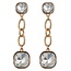 All Lined Up Drop Earrings- Clear