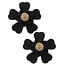 Day Time Knob Earrings - Black