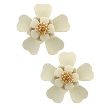 Day Time Knob Earrings - Ivory
