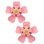 Day Time Knob Earrings - Pink
