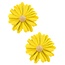Day Comes Knob Earrings - Yellow