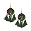 All Time High Tassel Earrings - Green