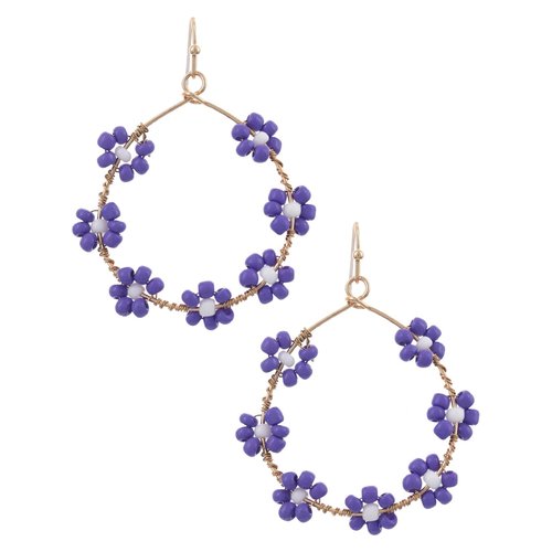 Lazy Daisy Earrings- Purple Lazy Daisy Earrings- Purple