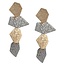 Totally Abstract Drop Earrings - Gold/Silver