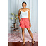 Keep The Energy Linen Shorts - Deep Coral