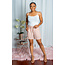 Keep The Energy Linen Shorts - Dusty Blush