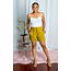 Keep The Energy Linen Shorts - Olive Mustard