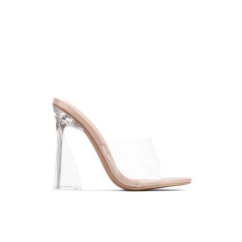 Next Upgrade Clear Heels - Nude Next Upgrade Clear Heels - Nude