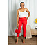 Show Not Tell Ankle Pants - Red