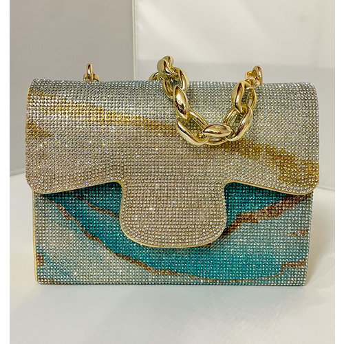 All Around Dazzle Clutch Ocean Gold All Around Dazzle Clutch Ocean Gold