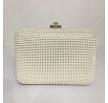 Living Luxe Pearl Clutch - Silver