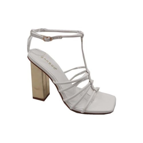 Spin The Block Heels - White