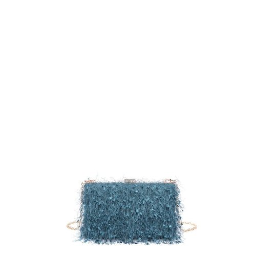 Don't Ruffle My Feathers Clutch - Teal