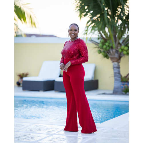 Red Hot Sequin Jumpsuit Red Hot Sequin Jumpsuit