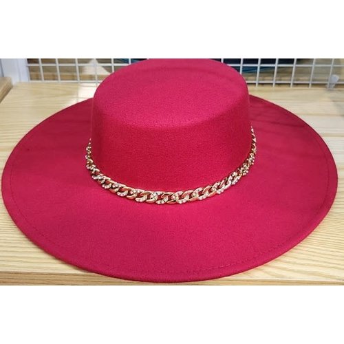 Double Take Chain Hat - Red