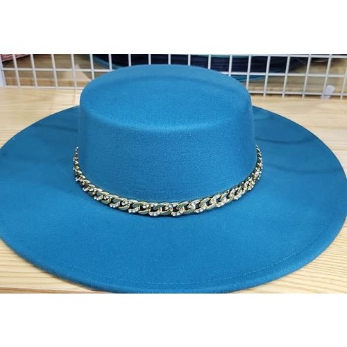 Double Take Chain Hat - Teal Double Take Chain Hat - Teal